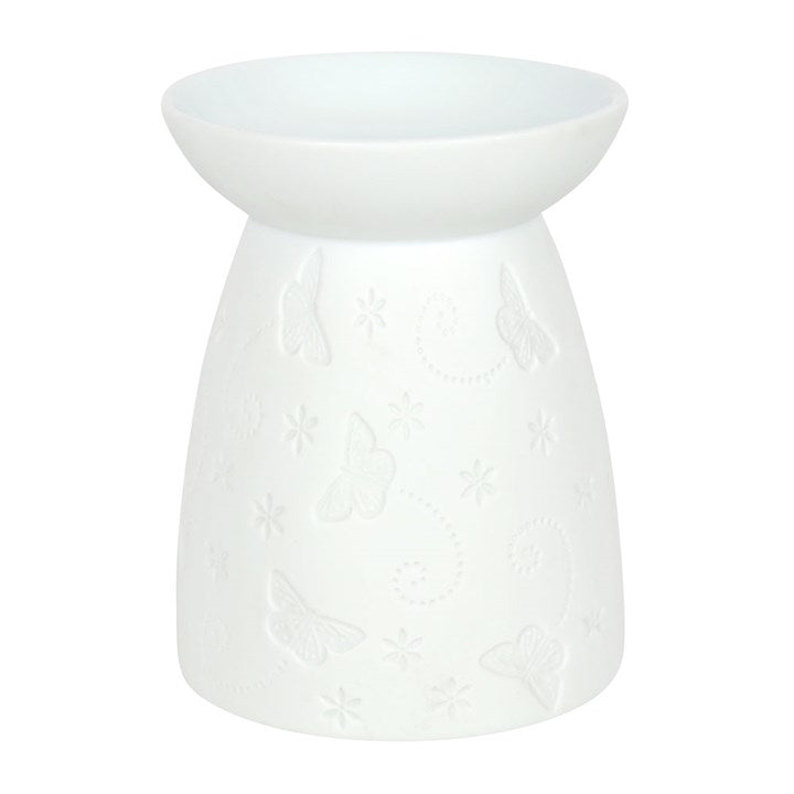 Biały Ceramiczny Kominek na Woski i Olejki Butterfly|candleroom.pl