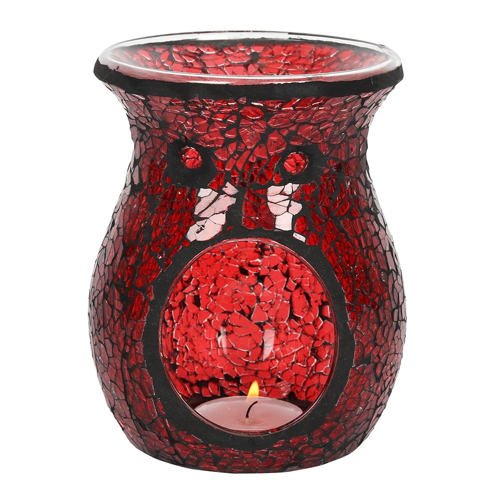 Kominek na Woski i Olejki Red Crackle Glass|candleroom.pl