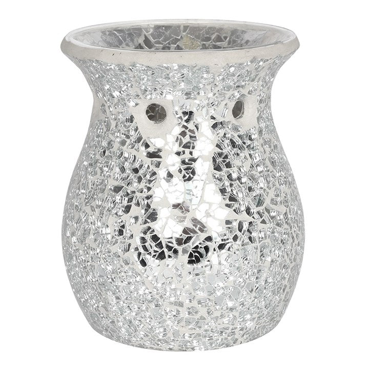 Kominek na Woski i Olejki Silver Crackle Glass|candleroom.pl