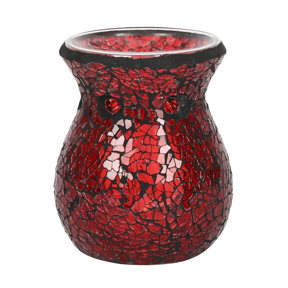 Mały Kominek na Woski i Olejki Red Crackle Glass|candleroom.pl