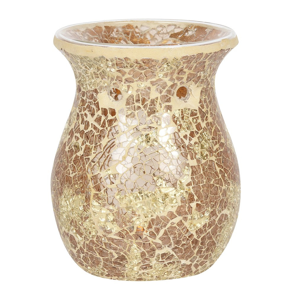 Kominek na Woski i Olejki Gold Crackle Glass|candleroom.pl