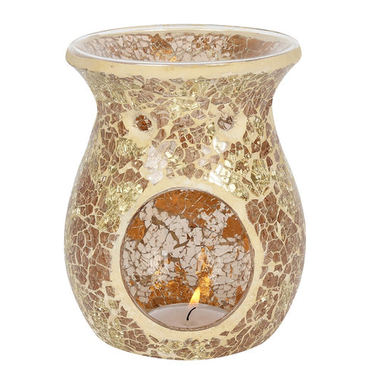 Kominek na Woski i Olejki Gold Crackle Glass|candleroom.pl