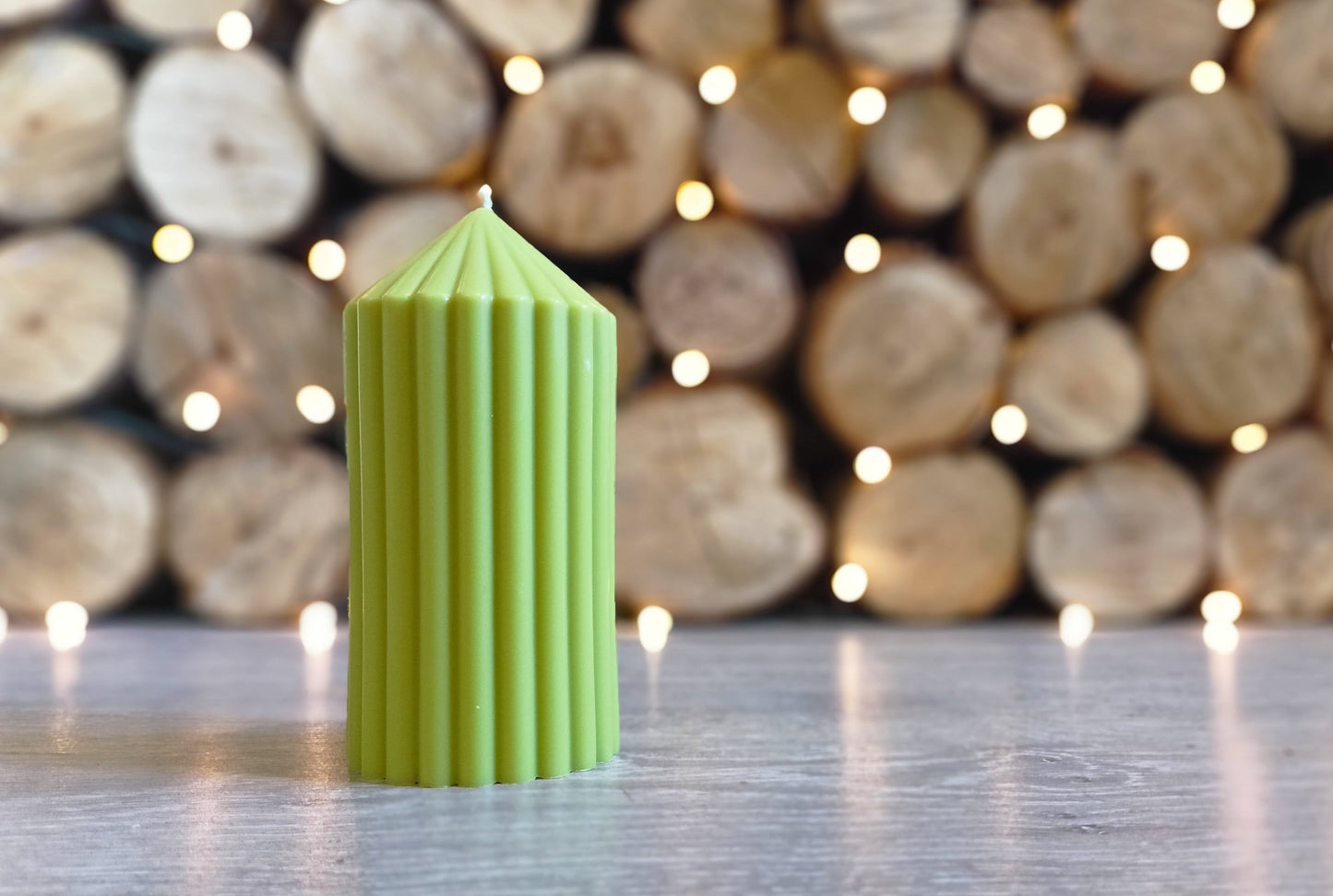 Świeca Sojowa Zielona 12,5cm|candleroom.pl