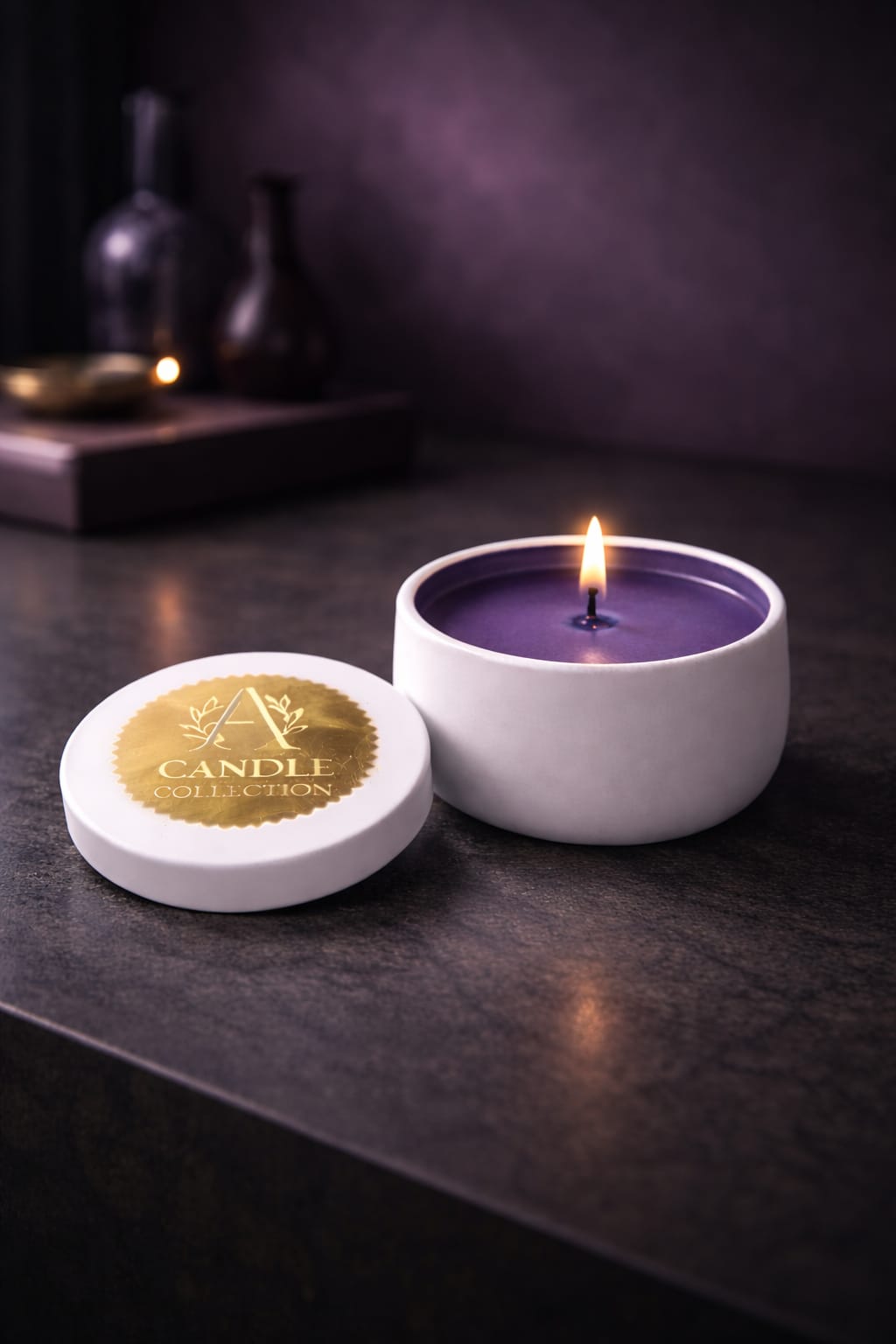 Świeca Sojowa Fioletowa 90g
