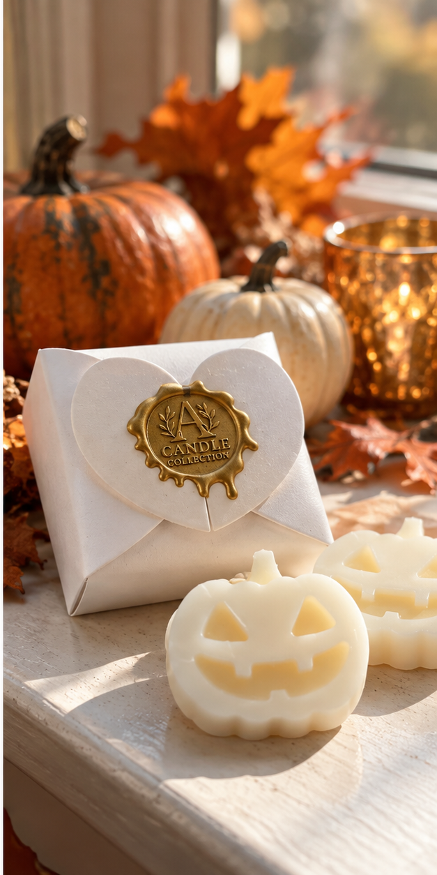Woski Pumpkin Spiced w jesiennej aranżacji na parapecie